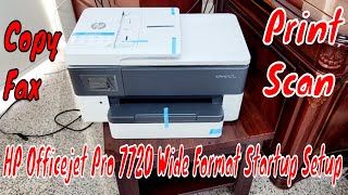 HP Officejet Pro 7720 Wide Format Startup Setup Complete Step By Step  Ahmad Latif [upl. by Jaunita]