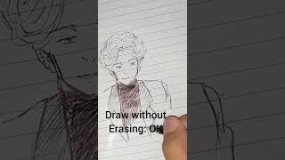 Draw without erasing  Ztachi711  art sketch manga drawing [upl. by Lulita]