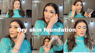 How to avoid cakey foundation on dry skin  smooth and flawless affordable foundation  Demoreview [upl. by Tallulah]