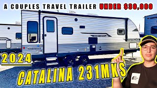 THIS COUPLES TRAVEL IS SUPER LIGHTWEIGHT AND ONLY 28FT SLEEPS 4 THE CATALINA 231MKS SUMMIT [upl. by Yehs]