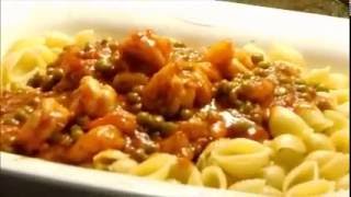 Pasta With Mear SauceShrimp GamberettiPeasPiselliHome Cooking with Josephine Romano [upl. by Okiron]