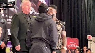 GERVONTA DAVIS GETS INTO HEATED FACEOFF WITH FRANK MARTIN [upl. by Aysa488]