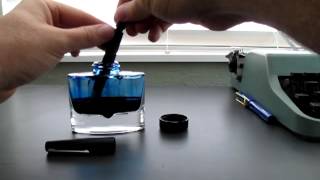 Inking a Lamy 2000 fountain pen [upl. by Quenby459]