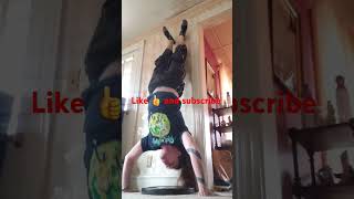 Improvement on deeper handstand pushups with 1st set triple [upl. by Hackett]