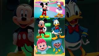 Donald Duck 🆚Mickey Mouse🆚Bebefinn 🆚 huggy Wuggy  coffindance tileshop [upl. by Neeron949]