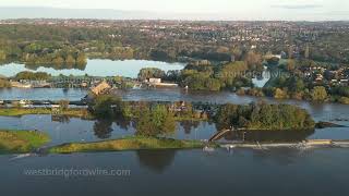 Drone footage of flooding at Holme Pierrepont [upl. by Cilka]