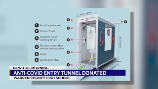 AntiCOVID entry tunnel donated to Warren County Schools [upl. by Reyna239]