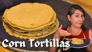 Homemade Corn Tortillas – Corn Tortilla Recipe Easy From Scratch [upl. by Ylremik]