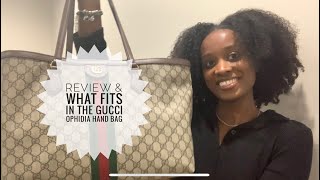 Ophidia Gucci Hand Bag Review  Whats in My Moms Bag [upl. by Yenitsed]