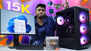 15000 Rs Super AMD PC Build⚡Best for Gaming amp Editing 🪛Live Test Perfect for Students [upl. by Aretha]