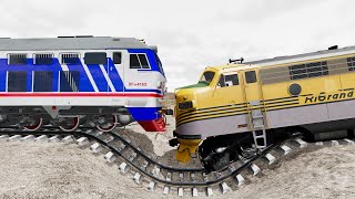 Trains Vs Potholes 27 – BeamNG Drive [upl. by Ronaele]