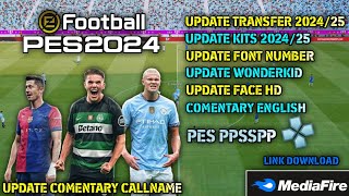 eFootball PES 2025 PPSSPP Update Kits 2025 New Update Face Hd amp Update Transfers 202425 [upl. by Naloc602]