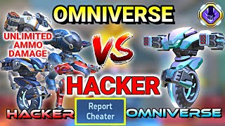 Hacker Vs Omniverse  Unlimited Ammo Damage  New Update Cheater Report  Mech Arena [upl. by Dyann]