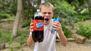 COKE AND MENTOS CHALLENGE EXTREME IRL STREAM😱Supervised [upl. by Jewel]