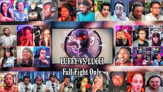 Luffy VS Lucci Full Fight Reaction Mashup  Gear 5 Luffy VS Awakened Lucci  One Piece Episode 1100 [upl. by Asylem245]