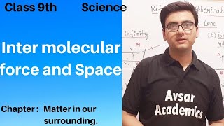 Class 9 Science I Intermolecular force and space I Matter in our surrounding I [upl. by Hyacinthe]