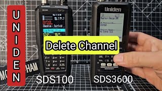 UNIDEN SDS 3600  100  200  DELETE CHANNEL [upl. by Yrtua]