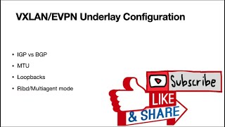 VxLANEVPN Underlay Configuration [upl. by Porta]