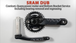 SRAM DUB Quarq crank amp bottom bracket service for beginners Plus BB bearing removal and regreasing [upl. by Steiner215]