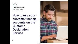 How to use your customs financial accounts on the Customs Declaration Service [upl. by Brownson710]