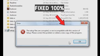 How to fix setup files are corrupted or incompatible with version of setup obtain a new copy [upl. by Nivlek]