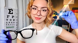 ASMR Eye Exam Lens 1 or 2 👓 DETAILED Doctor Roleplay REALISTIC Vision Test Glasses Fitting 👓 [upl. by Bergerac]