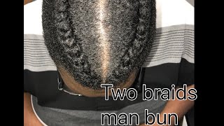 Two Braids Men Tutorial [upl. by Mcdougall28]