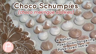 Choco Schumpies Choco Meringue Cookies  Pakai oven tangkring [upl. by Nakashima]