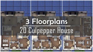 20 Culpepper House  3 Floorplans  The Sims 4  ts4 [upl. by Attennot26]