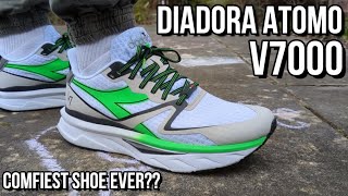 DIADORA ATOMO V7000 REVIEW  On feet comfort weight breathability and price review [upl. by Munster409]