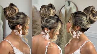 Penteado com TÉCNICA COMPLETA do COQUE mais CHIQUE  KARDASHIAN high bun hairstyle TUTORIAL [upl. by Moriarty194]