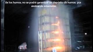 Extinción de incendios con rociadores automáticos ESFR K17 en almacén de gran altura [upl. by Idnis383]