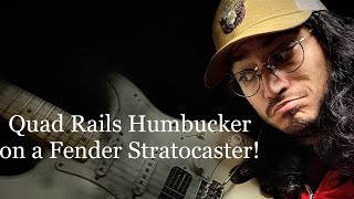 Quad Rails Humbucker on a Fender Stratocaster  Installation and Review [upl. by Rhoades]