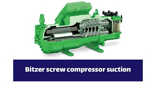 Bitzer screw compressor suction [upl. by Hogen]