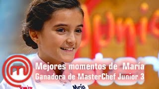 Mejores momentos de María ganadora de Masterchef Junior 3 [upl. by Daeriam]