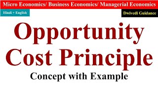 Opportunity Cost Principle Opportunity Cost theory Opportunity Cost in hindi managerial economics [upl. by Nedle518]