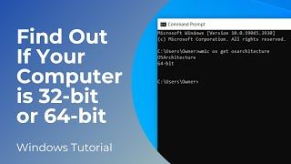 How to Find Out If Your Computer is 32bit or 64bit [upl. by Nyrahtak360]