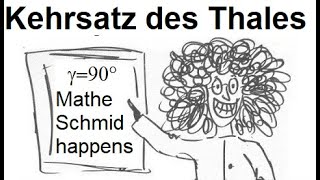 Der Kehrsatz des Satzes von Thales 228585d  Mathematik beim Mathe Schmid [upl. by Namia]