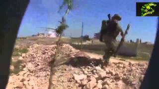 guerra en siria mercenarios Chechenos combate urbano GoPro cam [upl. by Nicolais83]