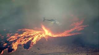 Brush fire in Gorman shuts down Highway 138 spawns firenado l ABC7 [upl. by Dayiz]