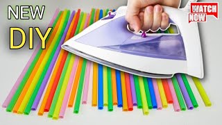 You wont believe what I made by ironing Drinking Straws DIY Project With Drinking Straws [upl. by Witte822]