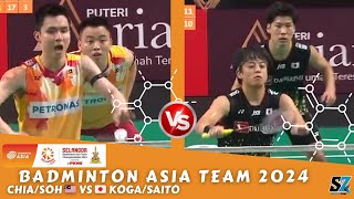 CHIASOH MAS VS KOGASAITO JPN Badminton Asia Team Championships 2024  SemiFinal Mens Team [upl. by Ossie]