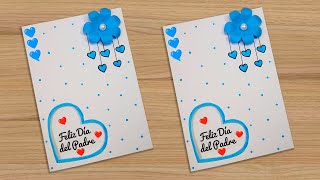 🌺Tarjeta simple para el día de del padre🌺 Fathers Day Card Handmade Easy  Especial papá [upl. by Klute436]