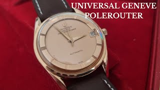 WATCH REVIEW UNIVERSAL GENEVE POLEROUTER POLAROUTER 259101  GERALD GENTA CLASSIC [upl. by Suiramad]