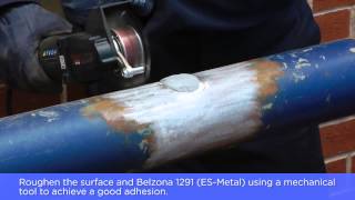 Pipe leak repair with Belzona epoxy composites [upl. by Velick]