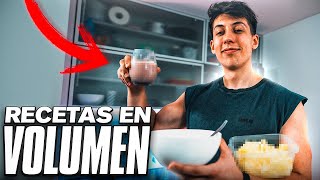 3 RECETAS para AUMENTAR MASA MUSCULAR  mis favoritas en volumen [upl. by Ennairrek]