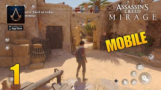 Assassins Creed Mirage iOS Gameplay Walkthrough Part 1 [upl. by Nwahsal]