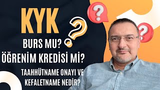 KYK PARASI BURSÖĞRENİM KREDİSİ KYK KEFALETNAME VE TAAHHÜTNAME NEDİR 2000₺ BANKKART GENÇ [upl. by Berna]