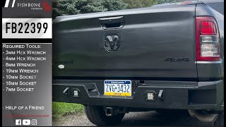 FB22399 20192023 Dodge Ram Rear Bumper Installation Guide [upl. by Digdirb]