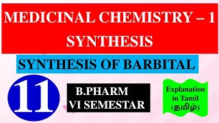 SYNTHESIS OF BARBITAL  MEDICINAL CHEMISTRY  1  B PHARM 4TH SEMESTER [upl. by Rodavlas846]